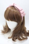 m petit by misako / NINA'sコラボ AM*NIリボンカチューシャ  中桃 Y-25-04-30-051-LO-AC-SZ-ZY