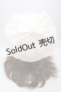 m petit by misako / AM*NIリボンベレー  中白 Y-25-04-30-052-LO-AC-SZ-ZY