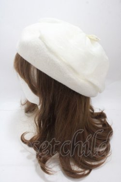 画像2: m petit by misako / AM*NIリボンベレー  中白 Y-25-04-30-052-LO-AC-SZ-ZY