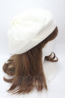 画像3: m petit by misako / AM*NIリボンベレー  中白 Y-25-04-30-052-LO-AC-SZ-ZY