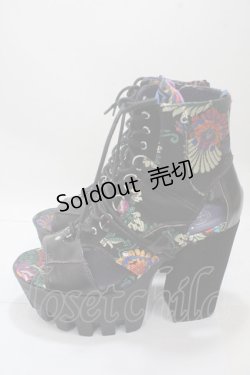 画像2: YOSUKE / 厚底ブーツサンダル Ｍ 黒 Y-25-04-30-056-PU-SH-SZ-ZY