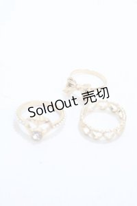 m petit by misako / リング3点セット  中金 Y-25-04-30-007-LO-AC-SZ-ZY