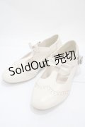 m petit by misako / リボンストラップパンプス L 中白 Y-25-04-30-058-LO-SH-SZ-ZY
