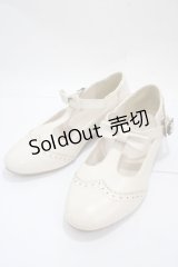 m petit by misako / リボンストラップパンプス L 中白 Y-25-04-30-058-LO-SH-SZ-ZY