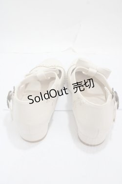 画像3: m petit by misako / リボンストラップパンプス L 中白 Y-25-04-30-058-LO-SH-SZ-ZY