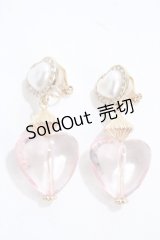m petit by misako / AMハートイヤリング  中桃 Y-25-04-30-008-LO-AC-SZ-ZY