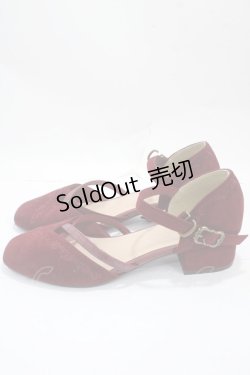 画像2: axes femme / 刺繍入りパンプス L ワイン Y-25-04-30-059-AX-SH-SZ-ZY