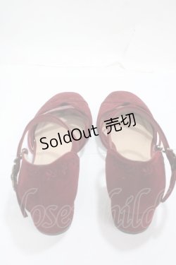 画像3: axes femme / 刺繍入りパンプス L ワイン Y-25-04-30-059-AX-SH-SZ-ZY
