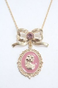 m petit by misako / AM*NIリボンネックレス  中桃 Y-25-04-30-009-LO-AC-SZ-ZY
