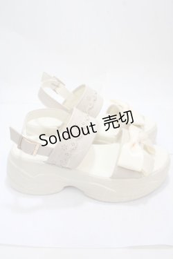 画像4: m petit by misako / リボンスニーカーサンダル M 中白 Y-25-04-30-061-LO-SH-SZ-ZY