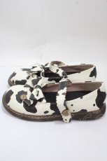 画像2: Sheep Puff / アニマル柄シューズ 38 オフ×黒 Y-25-04-30-064-LO-SH-SZ-ZTK034 (2)