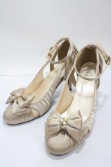 axes femme / PTパールベルトパンプス M ベージュ Y-25-04-30-068-AX-SH-SZ-ZY