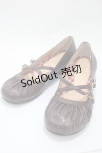 あしながおじさん / ギャザーストラップパンプス 23 ワイン Y-25-04-30-069-PU-SH-SZ-ZT-K022