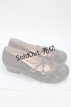 画像4: あしながおじさん / ギャザーストラップパンプス 23 ワイン Y-25-04-30-069-PU-SH-SZ-ZT-K022