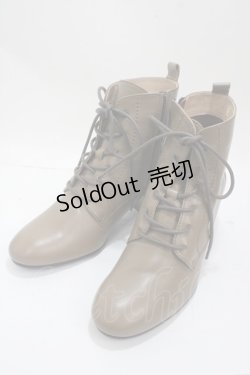 画像1: あしながおじさん / レースアップショートブーツ 23 ブラウン Y-25-04-30-070-PU-SH-SZ-ZT-K022