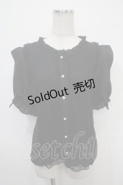 画像1: axes femme POETIQUE / レースブラウス M 黒 Y-25-04-30-072-AX-TO-SZ-ZI
