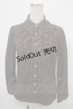 画像1: axes femme / ストライプブラウス M ブラウン Y-25-04-30-074-AX-TO-SZ-ZY