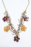axes femme / お花モチーフネックレス  ゴールド Y-25-04-30-012-AX-AC-SZ-ZY