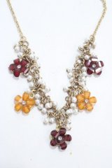 axes femme / お花モチーフネックレス  ゴールド Y-25-04-30-012-AX-AC-SZ-ZY