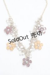 axes femme / お花モチーフネックレス  ゴールド Y-25-04-30-012-AX-AC-SZ-ZY