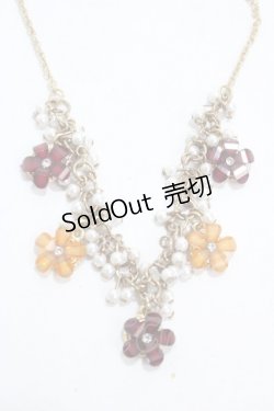 画像1: axes femme / お花モチーフネックレス  ゴールド Y-25-04-30-012-AX-AC-SZ-ZY