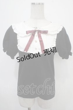 画像1: Amavel / ヨークパフ袖カットソー F 黒 Y-25-04-30-081-CA-TO-SZ-ZY
