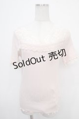 axes femme / 透けレースVネックインナー  アワピンク Y-25-04-30-082-AX-TO-SZ-ZY