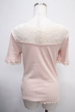 画像2: axes femme / 透けレースVネックインナー  アワピンク Y-25-04-30-082-AX-TO-SZ-ZY
