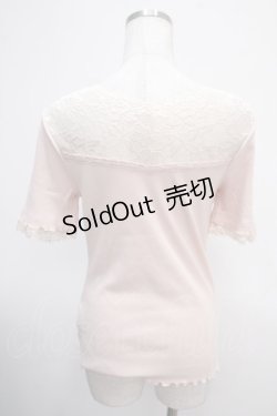 画像2: axes femme / 透けレースVネックインナー  アワピンク Y-25-04-30-082-AX-TO-SZ-ZY
