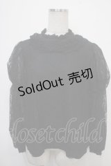 axes femme kawaii / レーシー2段パフ袖ブラウス M 黒 Y-25-04-30-083-AX-BL-SZ-ZY