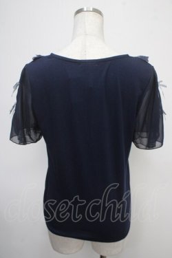 画像2: axes femme / 袖リボンプルオーバー M 紺 Y-25-04-30-087-AX-TO-SZ-ZY