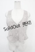 axes femme / ジャカードショートベスト M グレー Y-25-04-30-088-AX-TO-SZ-ZY