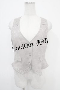 axes femme / ジャカードショートベスト M グレー Y-25-04-30-088-AX-TO-SZ-ZY