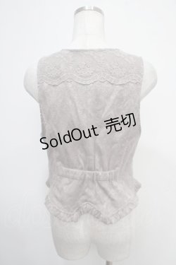 画像2: axes femme / ジャカードショートベスト M グレー Y-25-04-30-088-AX-TO-SZ-ZY