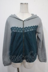 axes femme / 裏起毛レースパーカー M グリーン Y-25-04-30-091-AX-TO-SZ-ZY