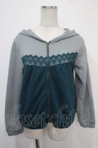 axes femme / 裏起毛レースパーカー M グリーン Y-25-04-30-091-AX-TO-SZ-ZY