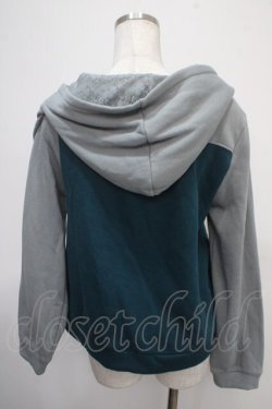 画像2: axes femme / 裏起毛レースパーカー M グリーン Y-25-04-30-091-AX-TO-SZ-ZY