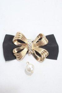 m petit by misako / AMPLリボンブローチ  中金 Y-25-04-30-014-LO-AC-SZ-ZY
