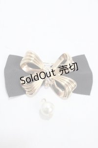 m petit by misako / AMPLリボンブローチ  中金 Y-25-04-30-014-LO-AC-SZ-ZT422-F004