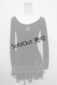 MIHO MATSUDA / シフォンフリルプルオーバー M ブラック Y-25-04-30-098-GO-TO-SZ-ZY
