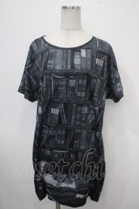 Enchantlic Enchantilly / 秘密の書斎カットワンピース  黒 Y-25-04-30-100-LO-OP-SZ-ZY