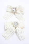 m petit by misako / ヘアクリップ2点セット  濃白 Y-25-04-30-016-LO-AC-SZ-ZY