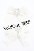m petit by misako / ヘアクリップ2点セット  濃白 Y-25-04-30-016-LO-AC-SZ-ZY