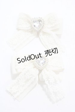 画像1: m petit by misako / ヘアクリップ2点セット  濃白 Y-25-04-30-016-LO-AC-SZ-ZY