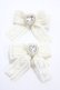 画像1: m petit by misako / ヘアクリップ2点セット  濃白 Y-25-04-30-016-LO-AC-SZ-ZY (1)