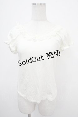 画像1: Emily Temple cute / スカラップ刺繍パフカットソー  アイボリー Y-25-04-30-106-ET-TO-SZ-ZY