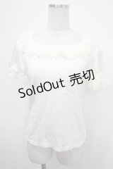 Leur Getter / スクエアレースフリルカットソー M アイボリー Y-25-04-30-109-LU-TO-SZ-ZY