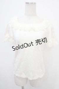Leur Getter / スクエアレースフリルカットソー M アイボリー Y-25-04-30-109-LU-TO-SZ-ZY