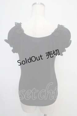 画像2: Emily Temple cute / スカラップ刺繍パフカットソー  黒 Y-25-04-30-110-ET-TO-SZ-ZY