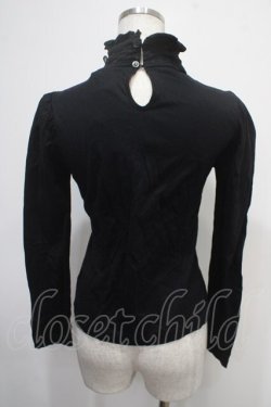 画像2: BPN / シフォンフリルハイネックカットソー M 黒 Y-25-04-30-118-GO-TO-SZ-ZY